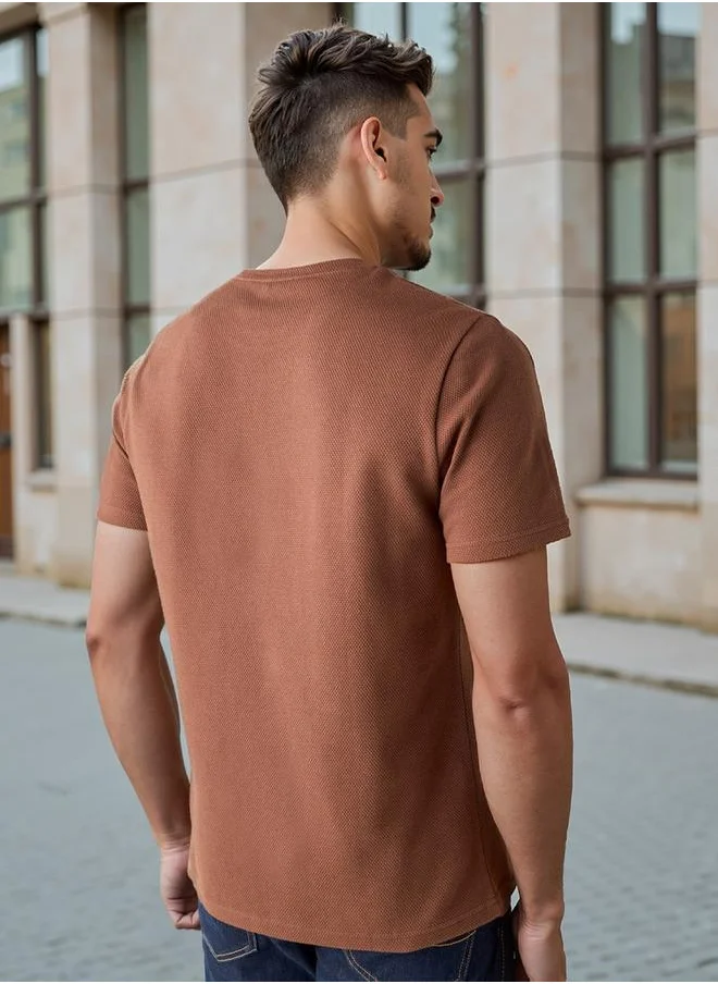 ايكونيك Iconic Popcorn Textured T-shirt