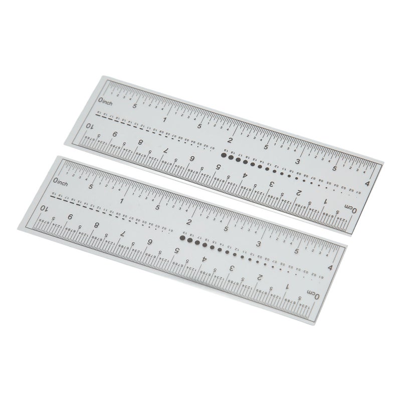 10PCS Fake Nails Measuring Ruler Professional Portable Transparent Nail Art PVC Soft Ruler for Nail Measuring Tool - Image 2