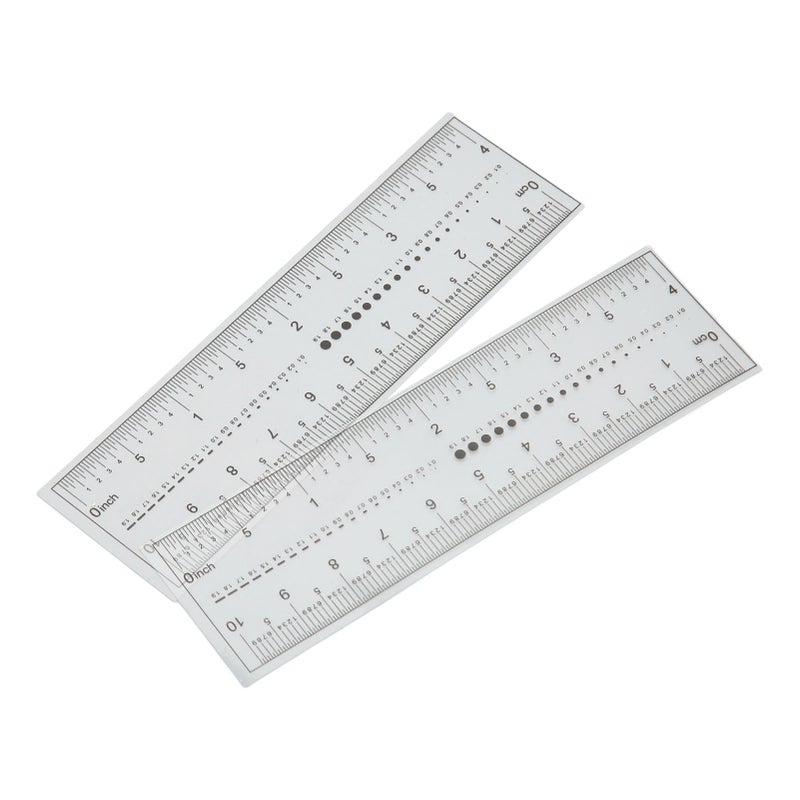 10PCS Fake Nails Measuring Ruler Professional Portable Transparent Nail Art PVC Soft Ruler for Nail Measuring Tool - Image 4