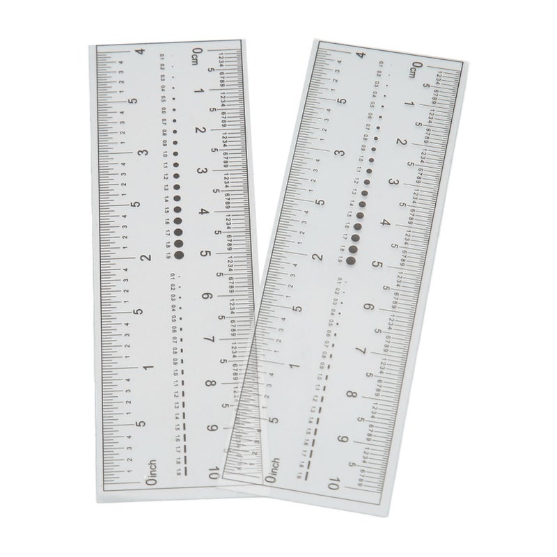 10PCS Fake Nails Measuring Ruler Professional Portable Transparent Nail Art PVC Soft Ruler for Nail Measuring Tool - Image 3