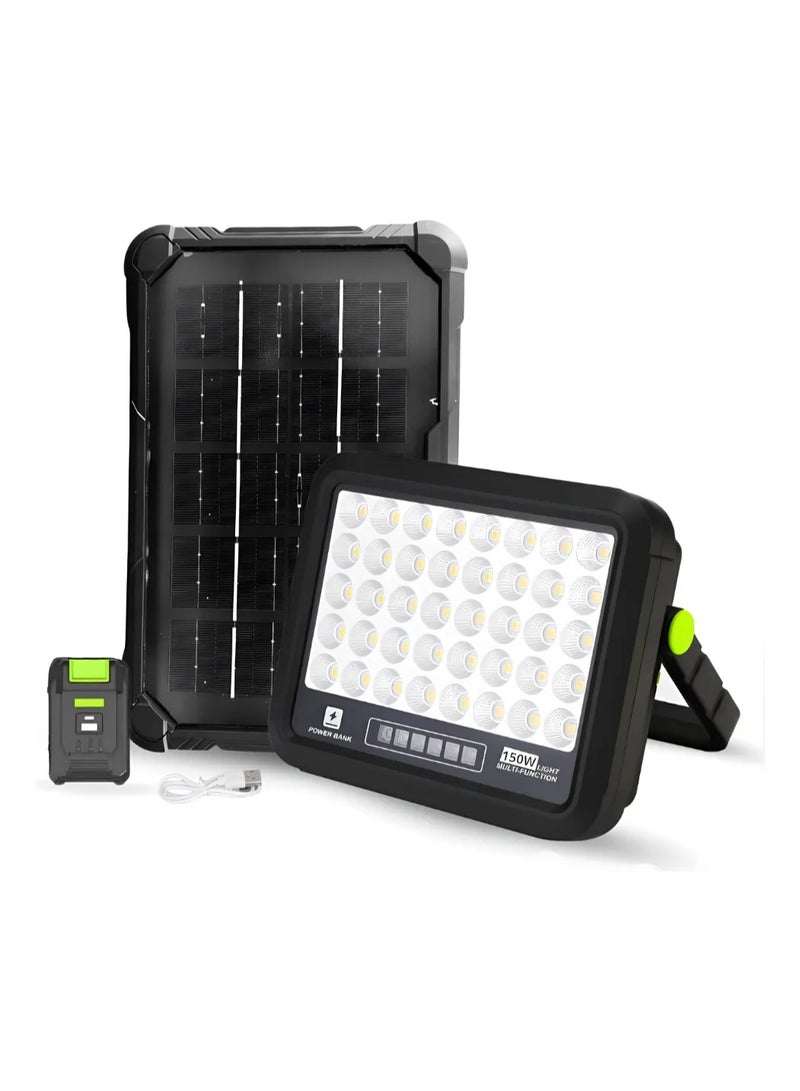 BlueFire Emergency Solar Floodlight 150W with 4500mAh Power Bank – Portable, Waterproof, Adjustable Lighting for Camping, Outdoor Activities, and Home Emergencies - Image 1