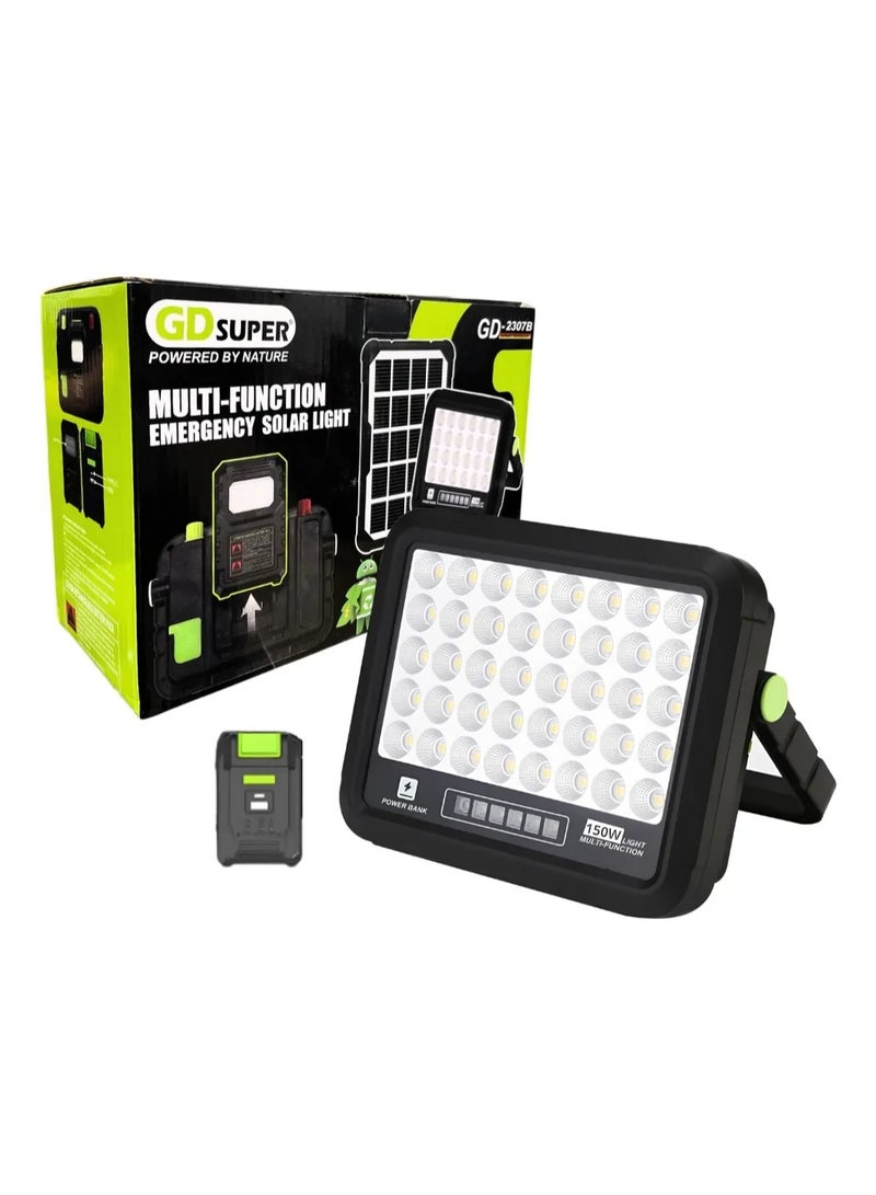 BlueFire Emergency Solar Floodlight 150W with 4500mAh Power Bank – Portable, Waterproof, Adjustable Lighting for Camping, Outdoor Activities, and Home Emergencies - Image 4