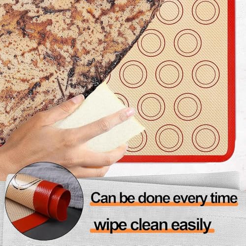 Purebake Silicone Baking Mat 40x30 cm, Extra Thick, Non-Stick, Heat-Resistant, Reusable Cooking Bakeware Mat, Cookies, Pies, Pizza, Baking Accessories, BPA-Free, Easy to Clean - (1 PCS Brown) - Image 3