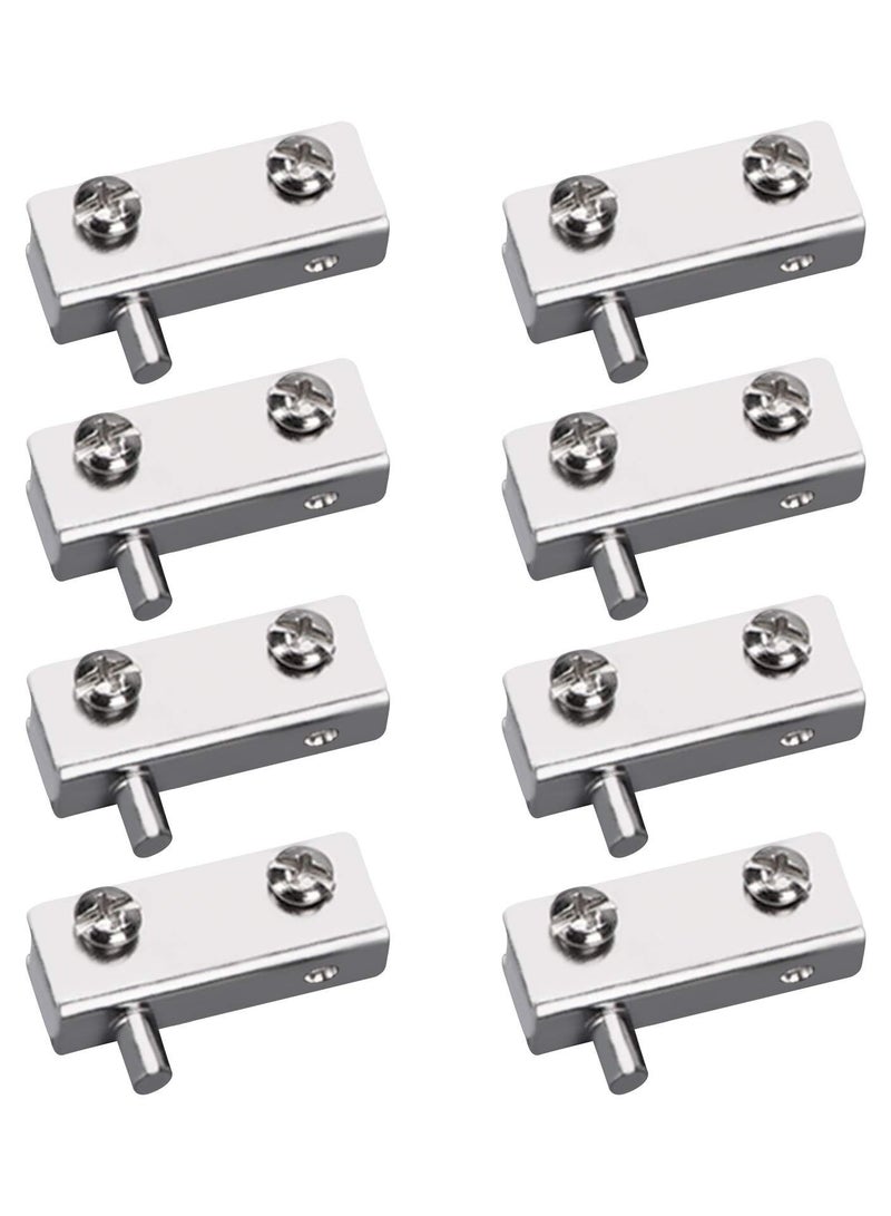 Excefore Glass Door Hinge, 8Pcs Iron Glass Door Pivot Hinge, Glass No Drilling Fit for 3-6mm Free-Swinging Glass Door  - Image 1