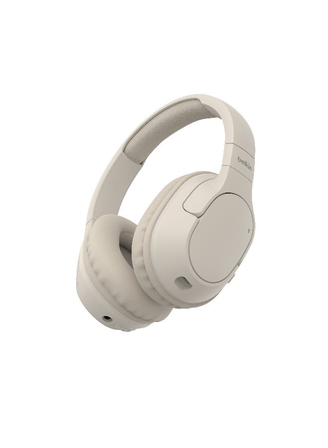 SoundForm Surround | OverEar Wireless Headphone, High Audio & Call Quality, Bluetooth 5.4, 60Hrs Battery Life, USB-C Fast Charging, Multi-Point, Comfortable, Adjustable, Foldable Sand