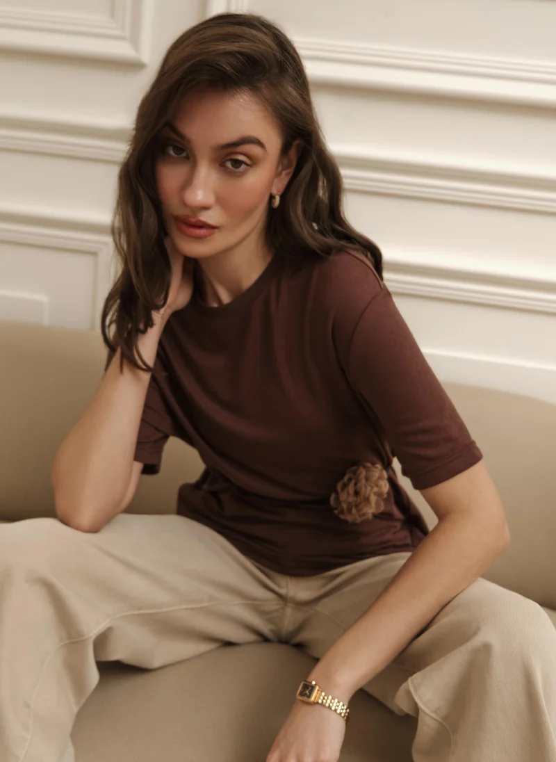 Lichi Loose-fitting jersey T-shirt