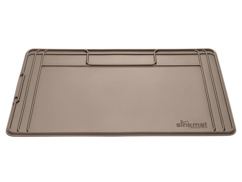 WeatherTech SinkMat â€“ Waterproof Under Sink Liner Mat for Kitchen Bathroom â€“ 28â€ x 19â€ Inches - Durable, Flexible Tray â€“ Home undersink Organizer Must Haves, Tan - Image 1