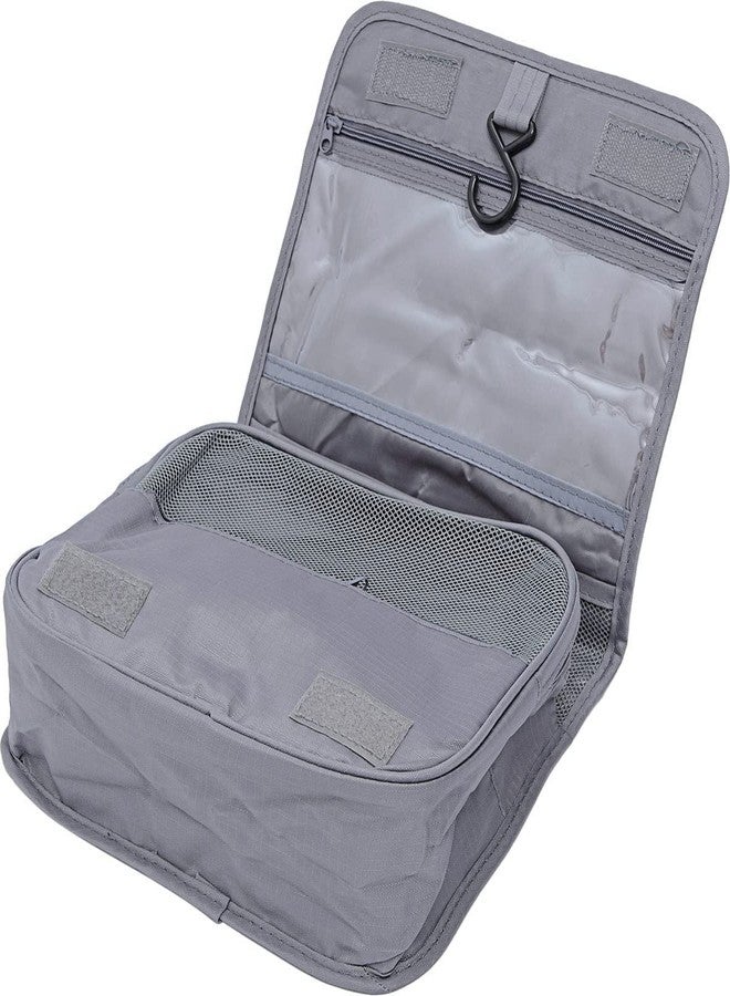 MYZON Hanging Travel Toiletry Cosmetic Make up Organizer Bag for Women and Girls Waterproof Grey - Image 4