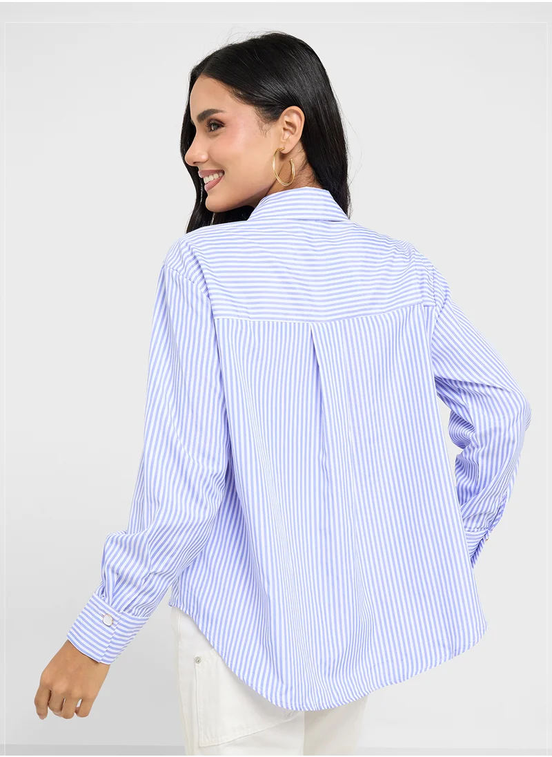 Ginger Stripe Button Down Shirt