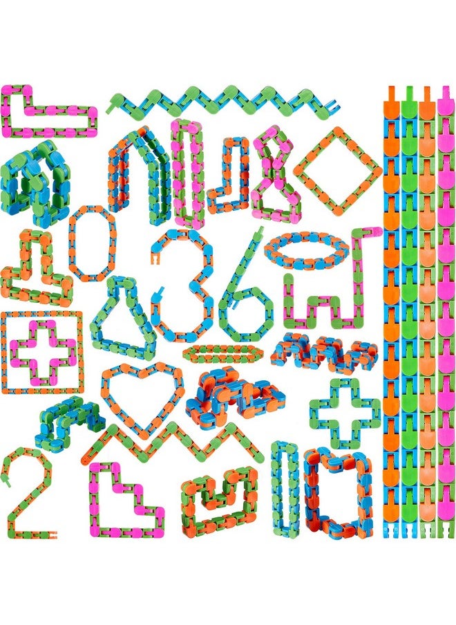 Sosation - 36 Pack Wacky Tracks Fidget Toy 24 Links Snake Fidget Toy For Kids Sensory Click Fidget Toys For Kids Adults Adhd Stress Relief Keep Fingers Busy And Minds Focused - Image 1