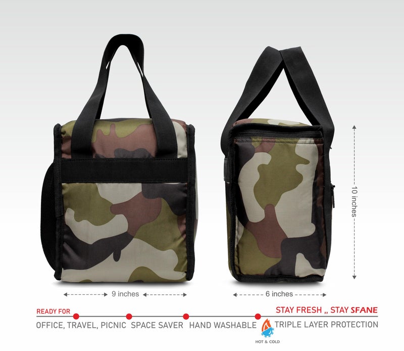 Sfane Insulated Mulicolor 9.50 inches Lunch/Tiffin Bag. - Image 3