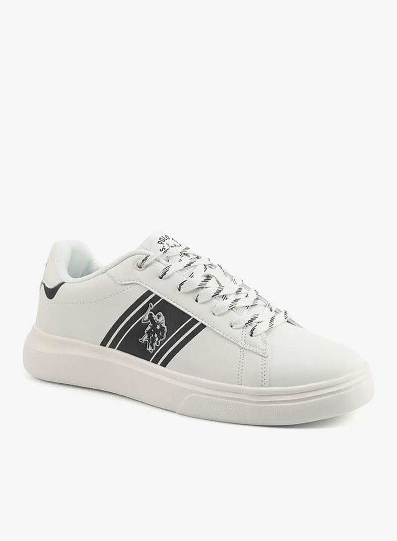 U.S. Polo Assn. Men's White Sneakers with Bold Side Logo Shoes - Sporty Striped Design Shoes for Effortless Everyday Styling - Image 3