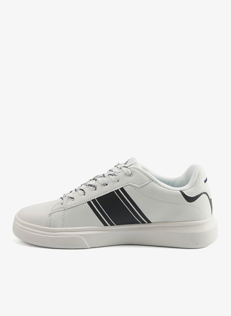 U.S. Polo Assn. Men's White Sneakers with Bold Side Logo Shoes - Sporty Striped Design Shoes for Effortless Everyday Styling - Image 2