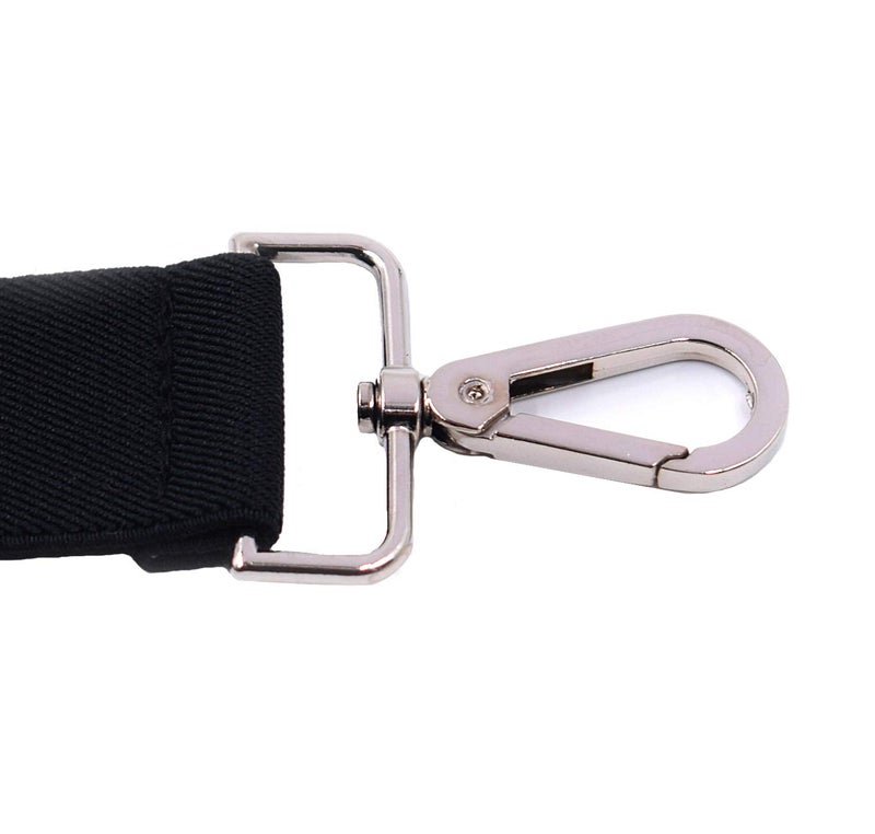 Levao Mens Suspender Heavy Duty X-Back 1.4 Inch Solid Color Adjustable Braces with 4 Snap Hooks Triangle Black - Image 3