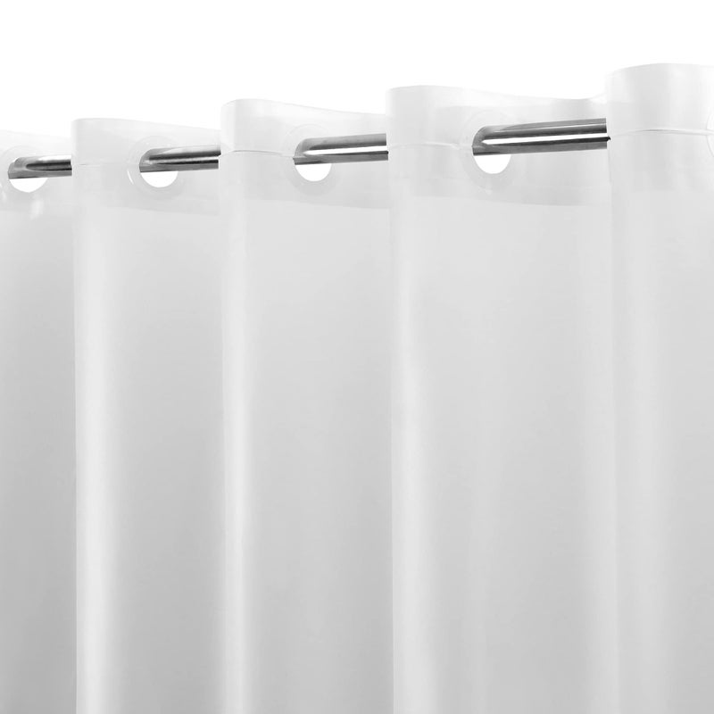 ABLUEN No Hook PEVA Shower Curtain or Liner 8G Heavy Duty Frosted Bathroom Shower Curtain No Hooks Required Waterproof Plastic PVC Free Standard Size 71 x 74 Frost