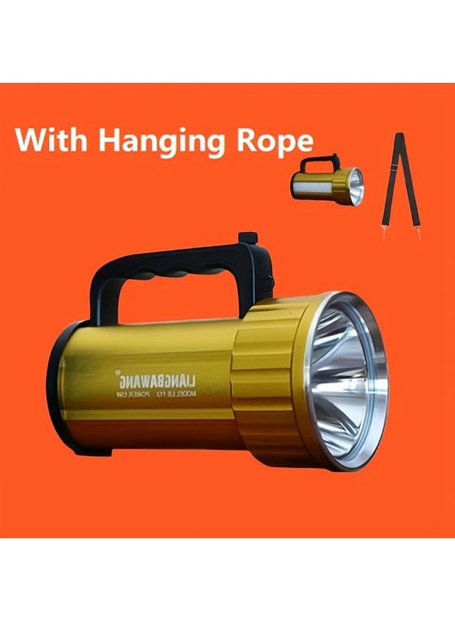 Gold Tactical Flashlight Super Bright COB Light USB Rechargeable 10 Hours Runtime - Image 2