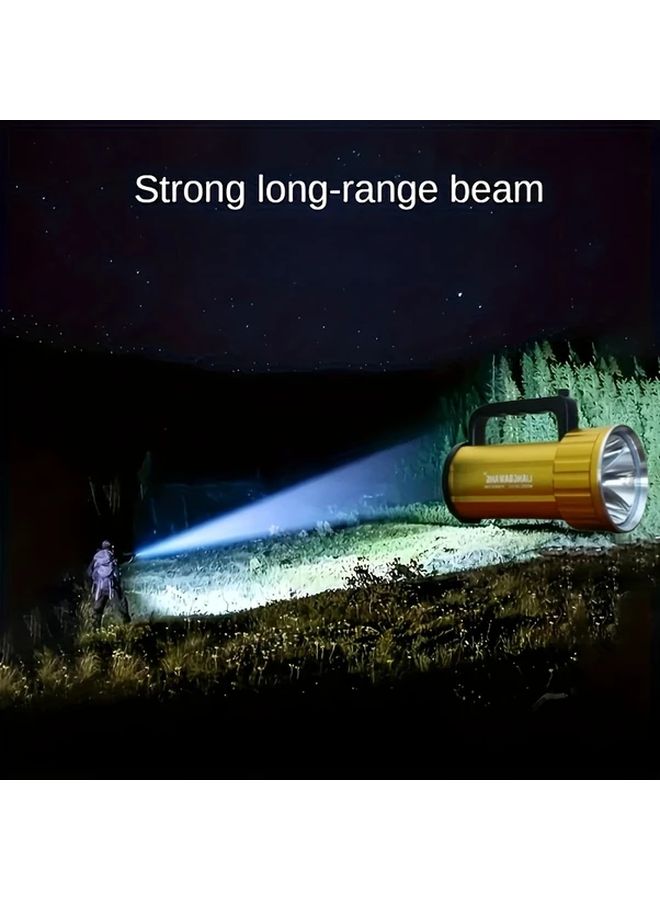 Gold Tactical Flashlight Super Bright COB Light USB Rechargeable 10 Hours Runtime - Image 4