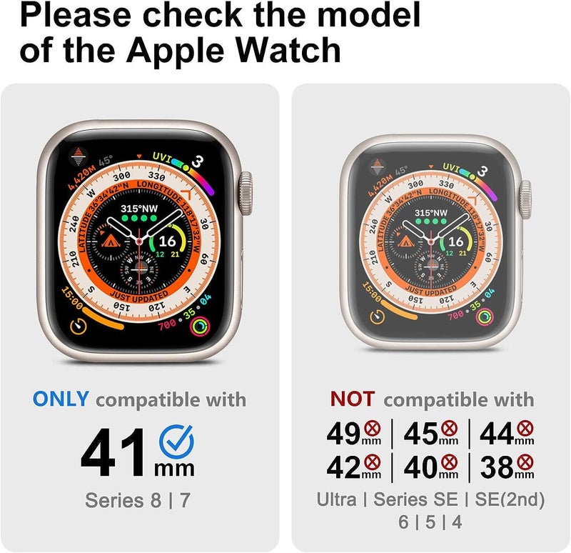 Meyaar Hard PC Case for Apple Watch Series 9/8/7 41mm Change to Ultra Look Cover, Apple Watch Ultra Converter case with Screen Protector for iWatch Series 9/8/7 (41mm) - Image 2