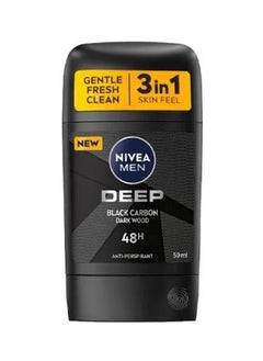 NIVEA MEN Deep Black Carbon Dark Wood Anti perspirant Stick 50 ml 