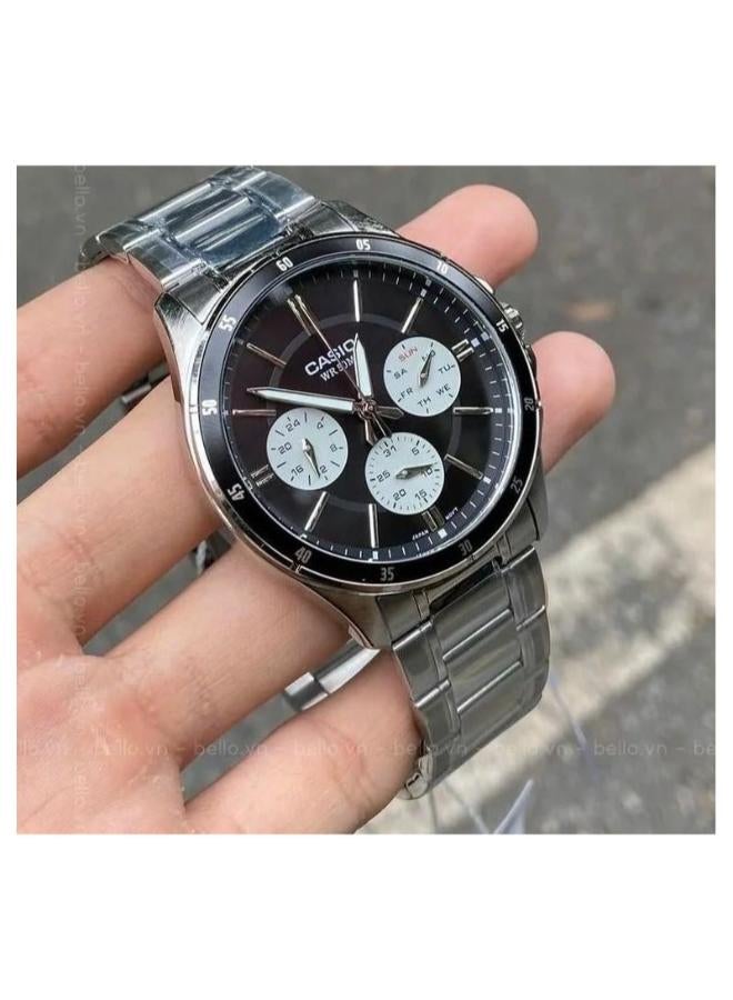 كاسيو ساعة كرونوجراف من الفولاذ المقاوم للصدأ MTP-1374D-1A3VDF - Image 3