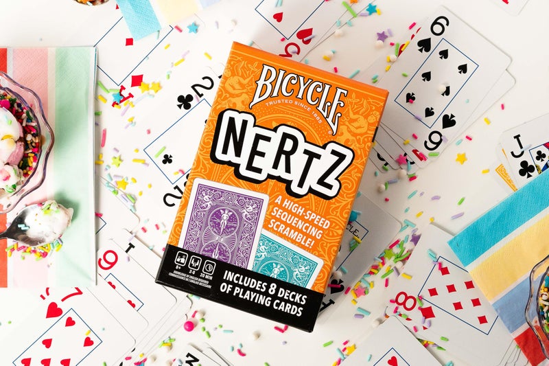 Bicycle Nertz Card Game (Solitaire) , 8 Decks of Jumbo Index Playing Cards, Fast-Paced Multiplayer Family Card Game for Kids and Adults, Classic Bicycle Cards, Up to 8 Players - Image 5