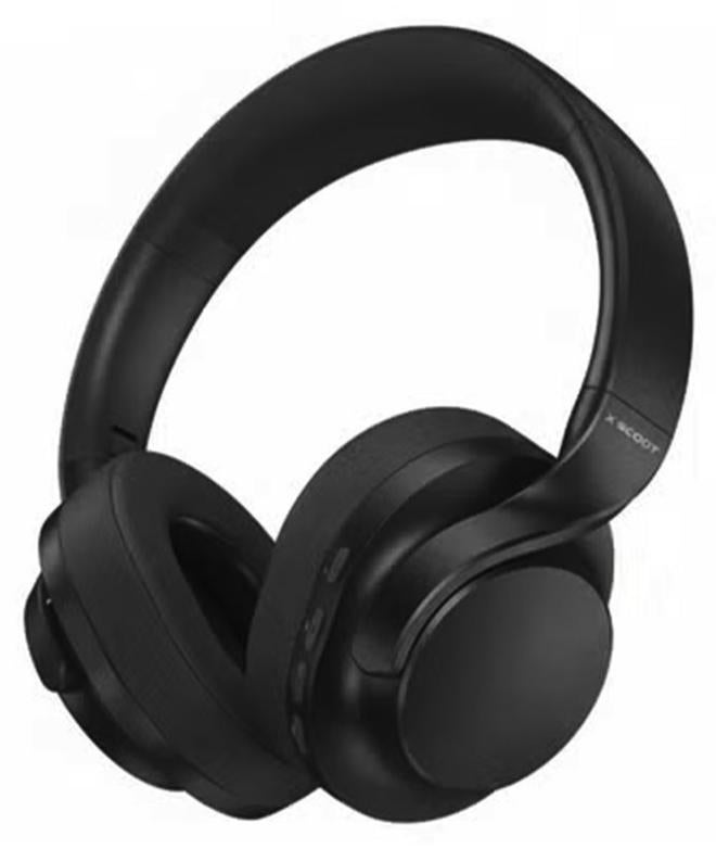 أكس-سكوت سماعات رأس ستيريو قابلة للطي XS-652 بصوت نقي، مزودة بمحركات صوتية 40 مم، وعمر بطارية طويل، وميكروفون عالي الدقة، ودعم المساعد الصوتي، ومنفذ لبطاقة TF ومدخل AUX 3.5 مم، ووسائد مريحة للاستخدام اليومي - أسود - Image 1