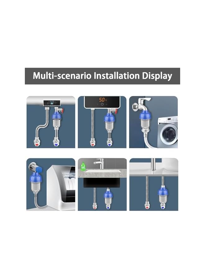 Water Purifier Filter, Spin Down Sediment Filter, High-Quality Stainless Steel Mesh for Kitchen Faucet, Fine Mesh Sediment Water Filters, Household Waters Purifier for Improved Waters Quality - Image 2