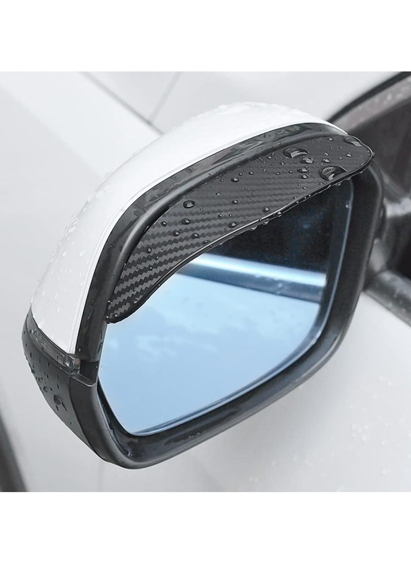 Bukela 2 Pack Visor Guards for Car Side Mirrors Universal Fit (Black)  - Image 1