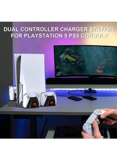 Bukela PS5 Stand with Cooling Station, PS5 Controller Charging Station for Playstation 5 Console CD/Digital Edition, PS5 Accessory Vertical Stand with 3-Stage Cooling Fan, and 11 Game Storage Cases (Black)  - Image 4