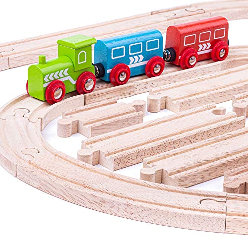 Bigjigs Rail Product Name: Expansion Pack - 24 Pieces Curves and Straights - Compatible with Major Rail Brands - Image 5
