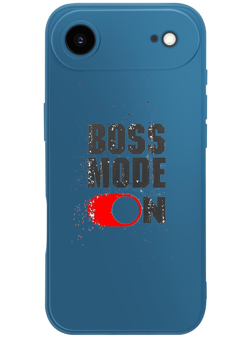 Theodor Protective Slim Fit Case Liquid Silicone Cover with Full Body Protection Anti-Scratch Shockproof Case For Apple iPhone 17 Air (Blue) Boss Mode - Image 1