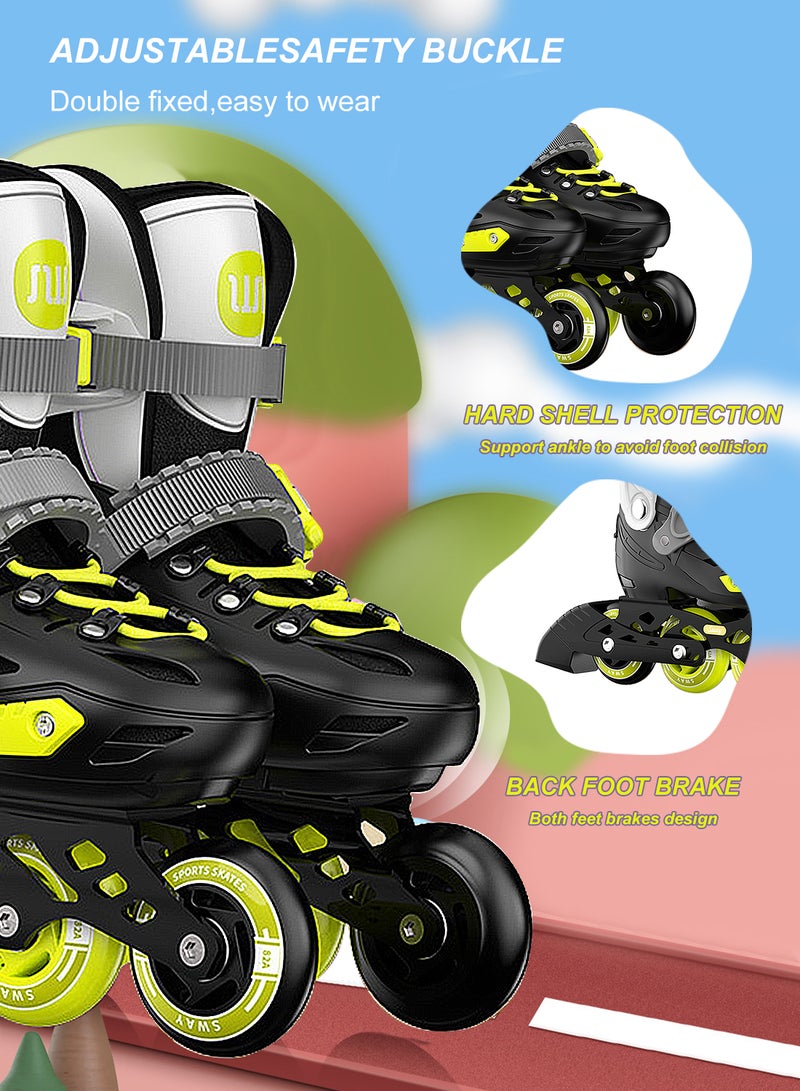 sway Kids Adjustable Roller Skates with Light Up Wheels, with Roller Skating Bag, Outdoor Fitness Skates, Adjustable Inline Skates for Boys and Girls - Image 2