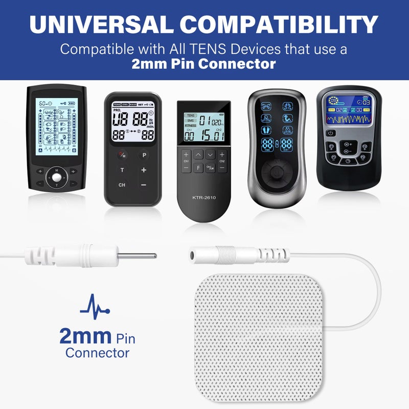 LotFancy TENS Unit Electrode Pads 2â€x2â€, 20 Pcs TENS Replacement Pads for Electrotherapy, Self-Adhesive TENS Pads for EMS Muscle Stimulation Machine, Reusable, Latex-Free - Image 2