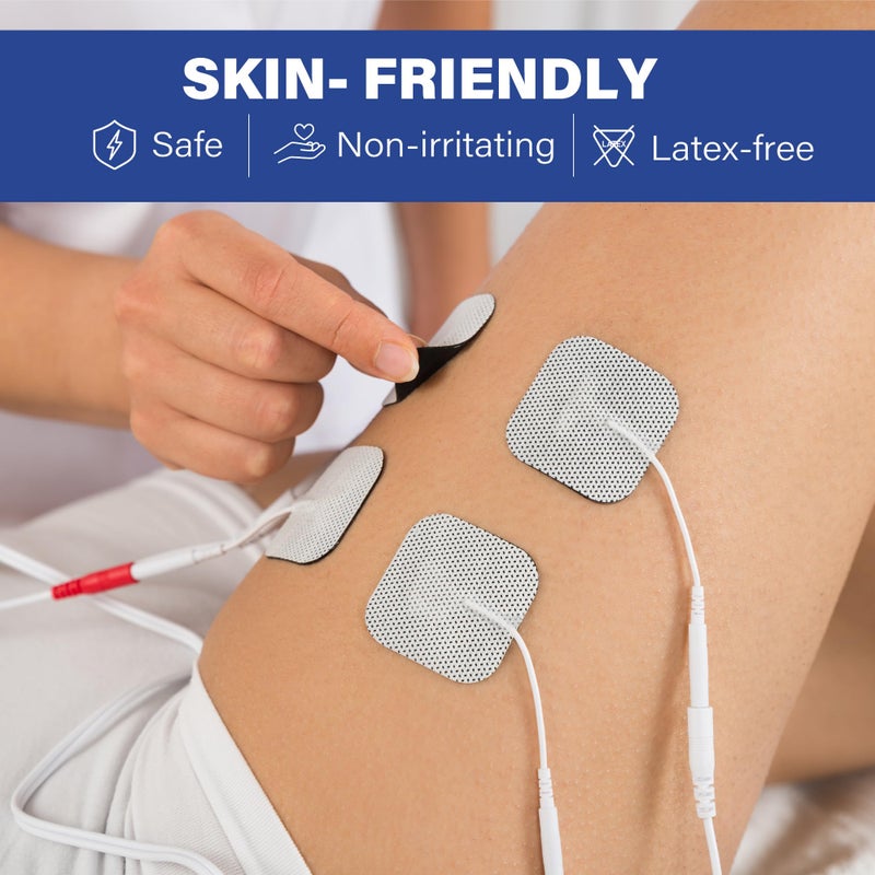 LotFancy TENS Unit Electrode Pads 2â€x2â€, 20 Pcs TENS Replacement Pads for Electrotherapy, Self-Adhesive TENS Pads for EMS Muscle Stimulation Machine, Reusable, Latex-Free - Image 4