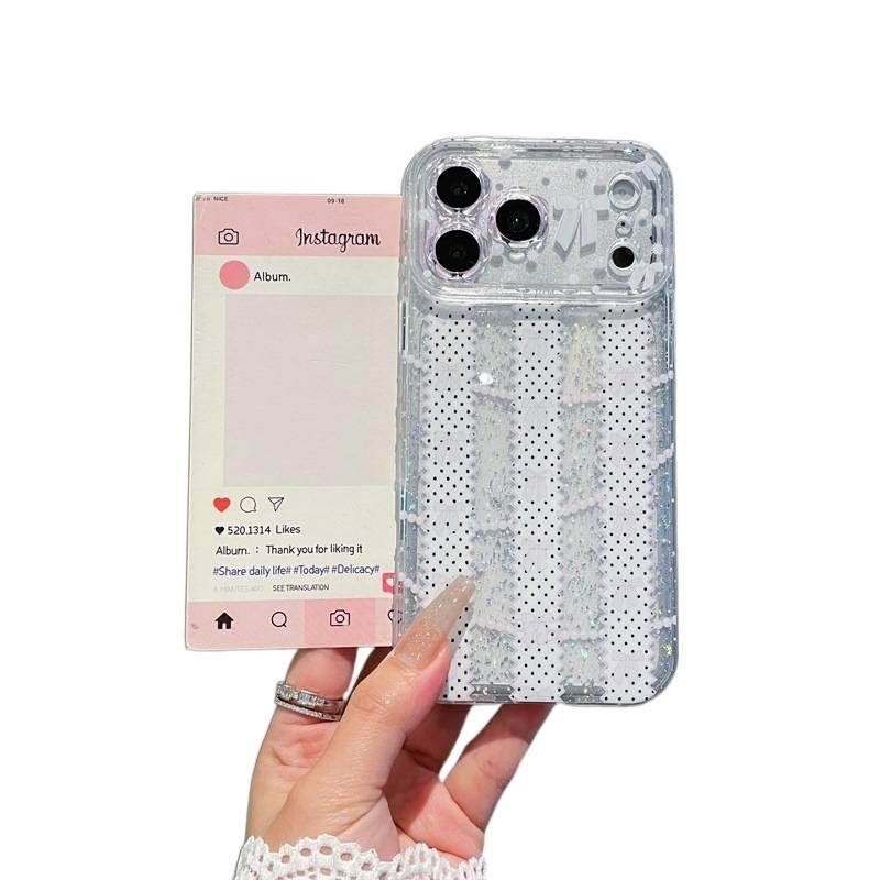 غطاء واقي | تصميم فيونكة من الدانتيل | حماية من السقوط | شفاف TPU | مقاوم للصدمات لـ iPhone 13 - Image 4
