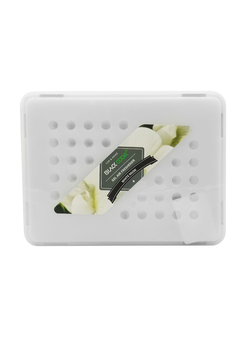 معطر جو جل برائحة المسك الأبيض 230 جرام للسيارة والمنزل، يدوم طويلاً، صديق للبيئة، غير سام، مزيل للروائح الكريهة لغرف النوم والمكتب والمطبخ والسيارة، بدون غاز، يعمل في جميع المواسم - Image 1