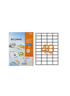 Formtec A4 Labels, 52 x 29mm, 40 Labels Per Sheet, FT-GS-1040, White