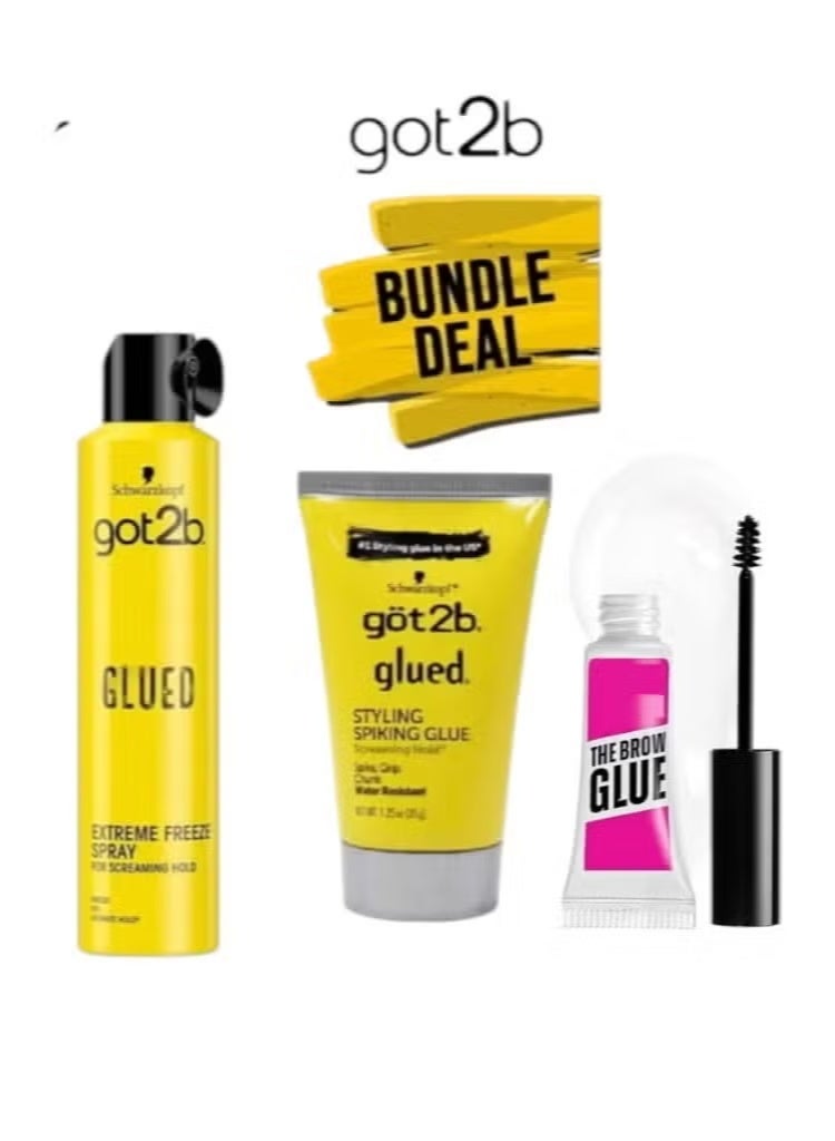 Freeze Spray with Adhesive Glue and Styling Gel