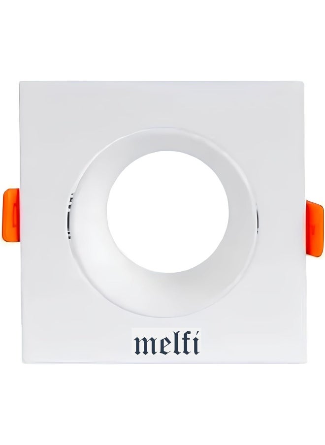 melfi Melfi Square Ceiling Spot Adjustable Fixture With Sleek Square Frame For Modern Interiors - Efficient, Easy Installation, Ideal For Living Room, Kitchen, And Office (White, 1 Pcs)  - Image 1