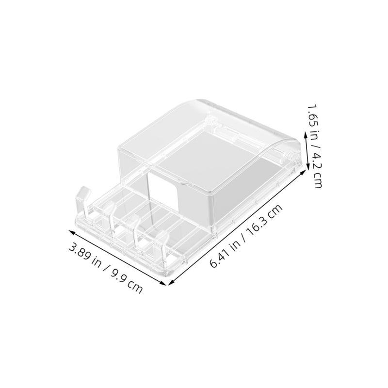 Transparent Waterproof Electrical Outlet Cover Adhesive Backing Safety Protector 16 30X9 90X4 20CM - Image 3