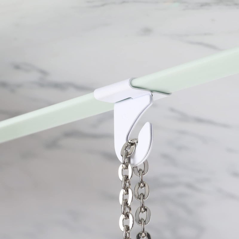 Makalone 50 Packs Drop Ceiling Hooks For Hanging  25 Pairs Right And Left Ceiling Hooks And 25Pcs Ceiling Hook Clips Suspended T-Bar Clips For Home Classroom Office Wedding Hanging Plants - Image 2
