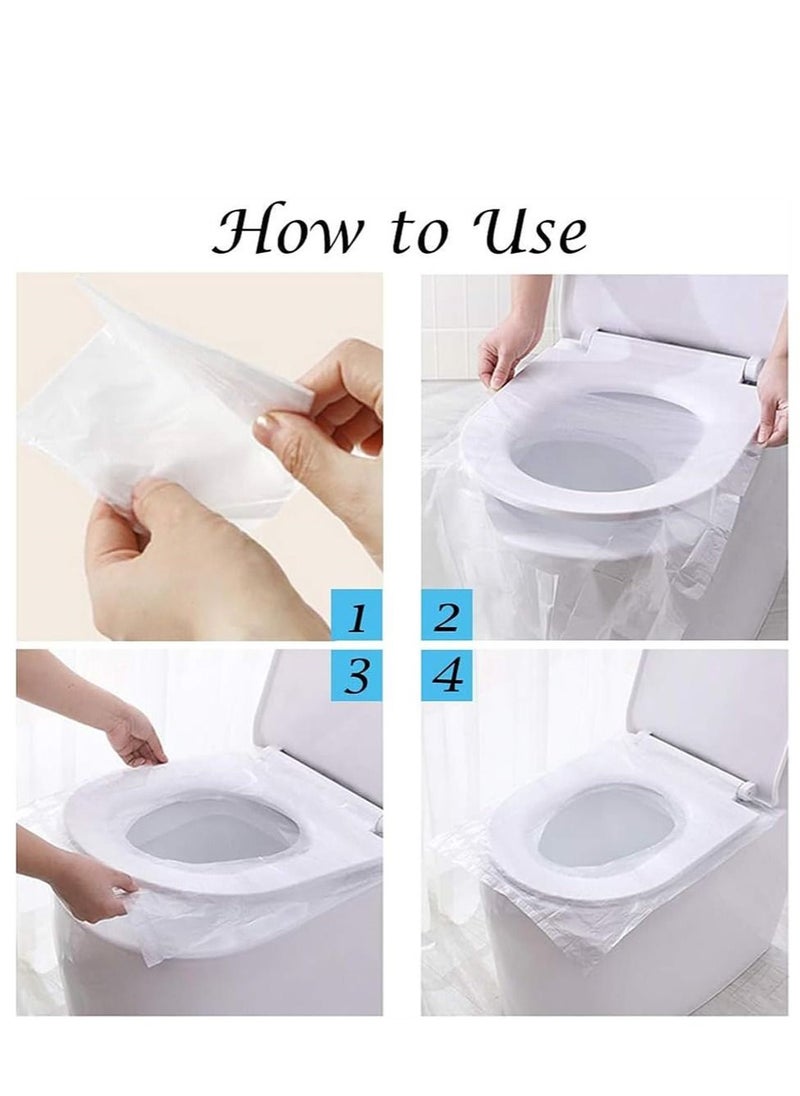 Disposable Toilet Mat 50 PCS Waterproof Portable Toilet Seat Cover WC Pad for Baby Pregnant for Airplanes, Travel, Public Restrooms