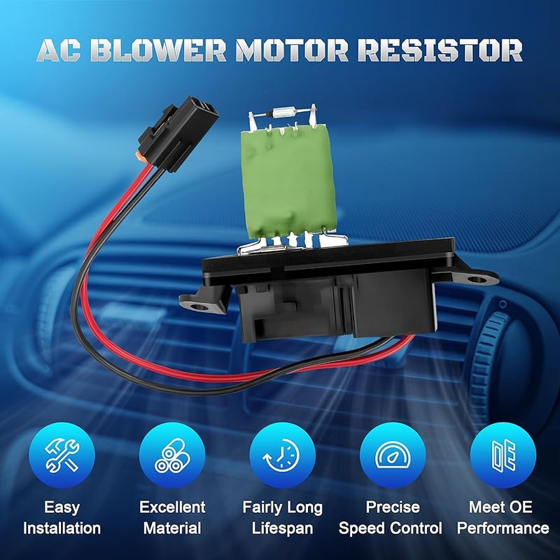 A-NAFTULY 89019089 مقاوم مروحة محرك منفاخ التدفئة والتهوية وتكييف الهواء متوافق مع 1999-2007 شيفروليه سيلفرادو جي ام سي سييرا 2000-2006 جي ام سي يوكون اكس ال 2002-2006 كاديلاك اسكاليد بديل 973-004,89018597,228 - Image 5