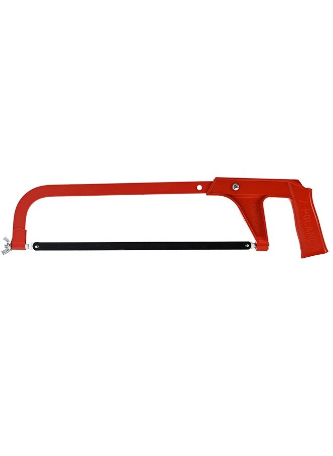 Hacksaw Frame with Steel Handle - 12inch 480g - Lightweight, Ergonomic Design for Comfortable Cutting of Wood and Metal - Heavy-Duty Hand Saw for DIY, Home Improvement, and Professional Use