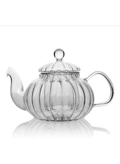 MN Heat Resistant Wavy Glass Teapot with Borosilicate Glass Infuser and Lid | Borosilicate Glass Teapot (800ml) - pzsku/ZDD9F8866375B6CE83DF1Z/45/_/1739867440/ce240323-55f6-489d-bdc8-3df20392f0ed