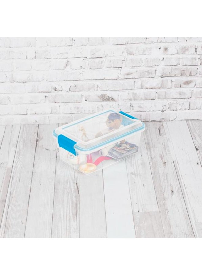 ستيريليت صندوق تخزين مستطيل الشكل قابل للتكديس لتوفير المساحة شفاف وأزرق 7.1 لتر 19414306 - Image 4