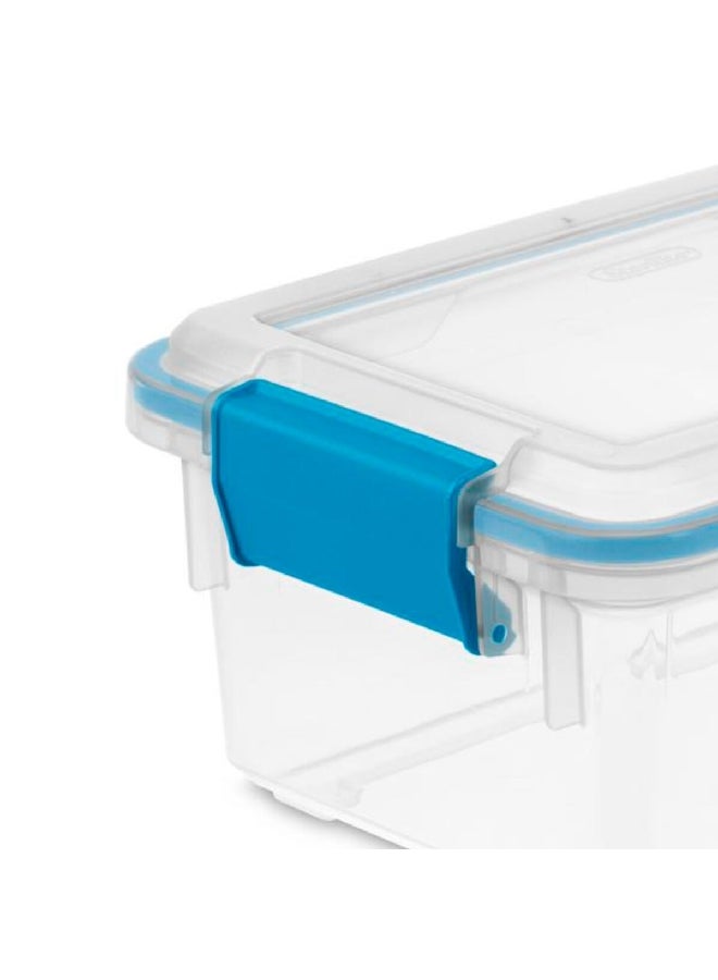 ستيريليت صندوق تخزين مستطيل الشكل قابل للتكديس لتوفير المساحة شفاف وأزرق 7.1 لتر 19414306 - Image 2