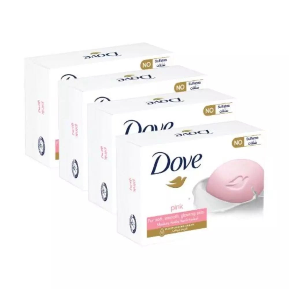 Dove 3in1 Beauty Bar Soap Pink With 1/4 Moisturising Cream For Soft Smooth Skin- 4X75gms