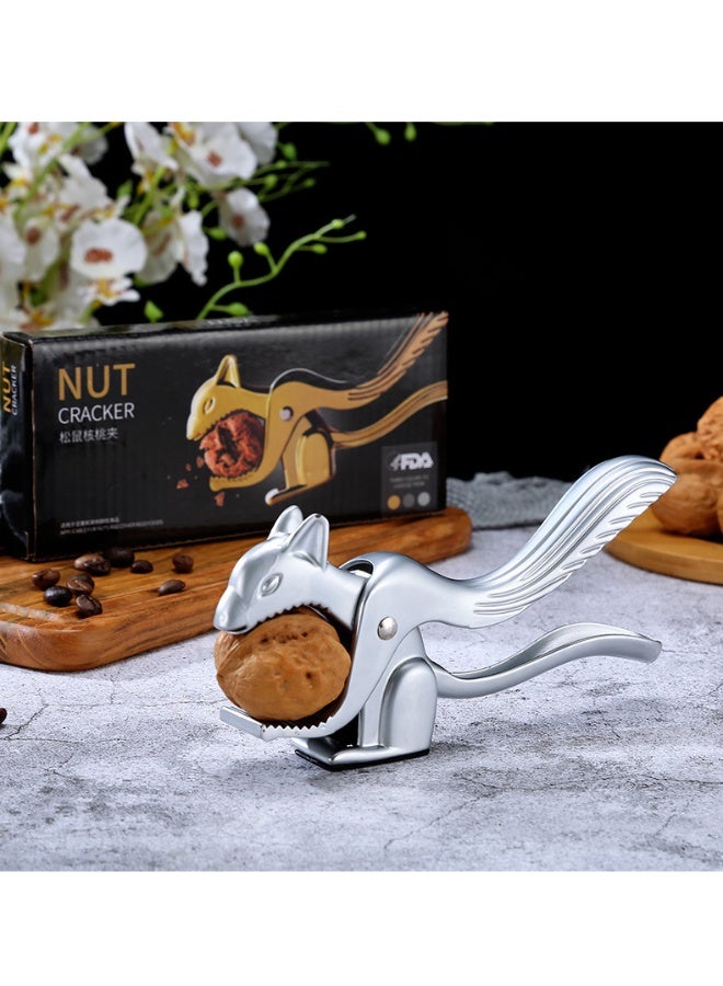 عام كماشة مكسرات معدنية، مكسرة مكسرات معدنية، مكسرة جوز على شكل سنجاب، أداة متعددة الاستخدامات لفتح الجوز والمأكولات البحرية، أداة مطبخ للبيكان والجوز وغيرها. - Image 3