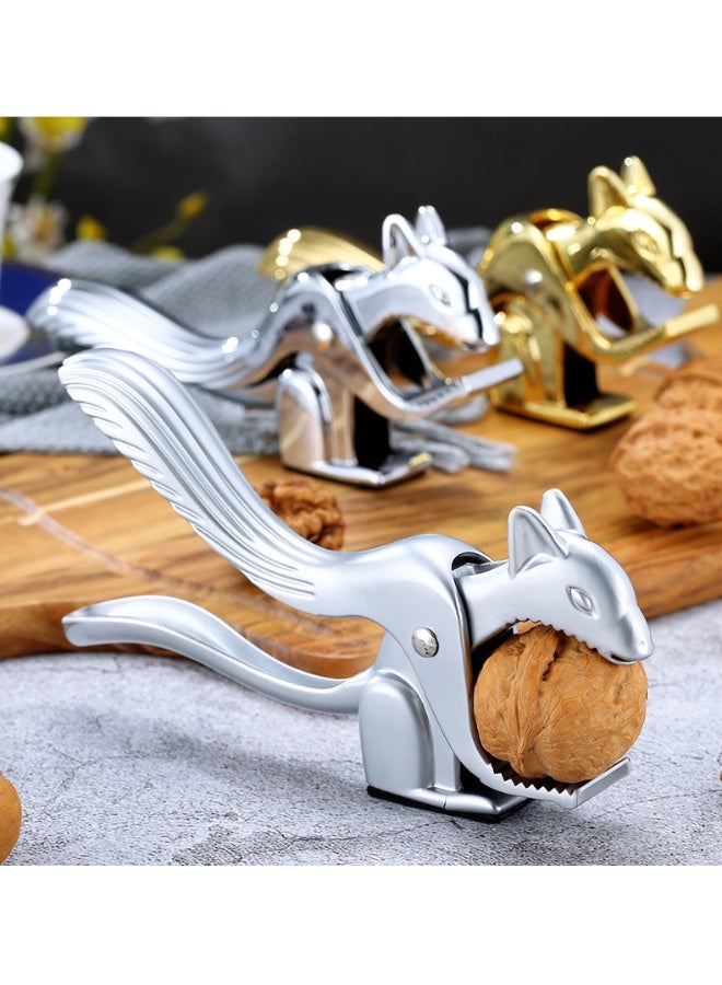 عام كماشة مكسرات معدنية، مكسرة مكسرات معدنية، مكسرة جوز على شكل سنجاب، أداة متعددة الاستخدامات لفتح الجوز والمأكولات البحرية، أداة مطبخ للبيكان والجوز وغيرها. - Image 2